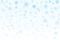 Christmas snow. Falling snowflakes on white background. Snowfall Royalty Free Stock Photo