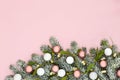 Christmas Snow Fir Mistletoe Tree Decoration Background