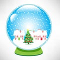 Christmas snow globe Royalty Free Stock Photo