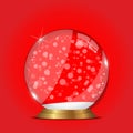 Christmas Snow Globe Illustration Royalty Free Stock Photo