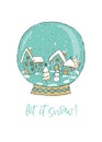 Christmas Snow Globe Royalty Free Stock Photo