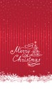 Christmas snowfall background with handwritten greeting letterin