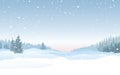 Christmas snowfall background. Snow winter landscape. Merry Christmas skyline.