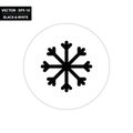 Christmas - snowflake black and white flat icon