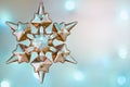 Christmas snowflake crystal blue abstract background Royalty Free Stock Photo