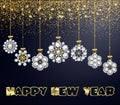 Christmas Snowflake Diamonds Glamour Illustration Wallpaper Royalty Free Stock Photo