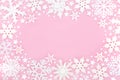 Christmas Snowflake Festive Magical Pink Background