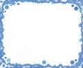 Christmas snowflake frame with copy space