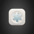 Christmas snowflake icon. internet sites, web user interfaces ui, applications app. Vector illustration