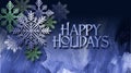 Christmas snowflake ornaments blue textured Happy Holidays Royalty Free Stock Photo