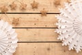 Christmas snowflake paper decorations with star shape christmas lights