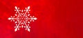 Christmas snowflake seamless border red backdrop. Background with white snowflake and copy space. 2coronavirus pandemic. 2021 Royalty Free Stock Photo
