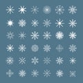 Christmas Snowflake set Royalty Free Stock Photo