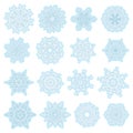 Christmas Snowflake set. EPS 10 Royalty Free Stock Photo