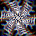 Christmas snowflake sign with aberrations