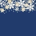 Christmas Snowflake and Star Background Royalty Free Stock Photo