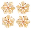 Christmas Snowflake Straw Hanging Toys, Xmas Tree Decoration