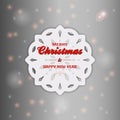 Christmas snowflake with text