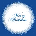 Christmas snowflake wreath illustration Royalty Free Stock Photo