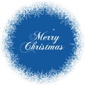 Christmas snowflake wreath illustration Royalty Free Stock Photo