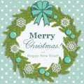 Christmas snowflake wreath Royalty Free Stock Photo