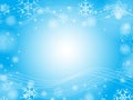 Christmas snowflakes in blue Royalty Free Stock Photo