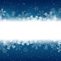 Christmas snowflakes border Royalty Free Stock Photo