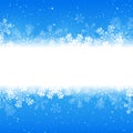 Christmas snowflakes border Royalty Free Stock Photo