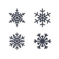 Christmas snowflakes isolated illustration Royalty Free Stock Photo