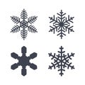 Christmas snowflakes isolated illustration Royalty Free Stock Photo