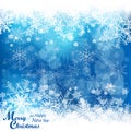 Christmas snowflakes pattern in blue