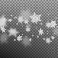 Christmas Snowflakes shallow DOF. EPS 10 vector Royalty Free Stock Photo