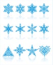 Christmas snowflakes vector