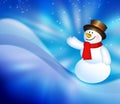 Christmas snowman background