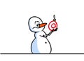 Christmas snowman character E-mail Internet address cartoon