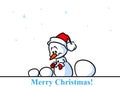 Christmas snowman character snow balls cartoon