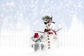 Christmas Snowman Royalty Free Stock Photo