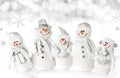 Christmas snowman family Royalty Free Stock Photo