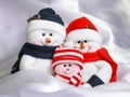 Christmas Snowman Family - Stock Photo Royalty Free Stock Photo