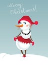 Christmas snowman-girl