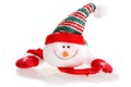 Christmas snowman isolated on a white background Royalty Free Stock Photo