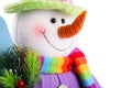 Christmas snowman isolated on a white background Royalty Free Stock Photo