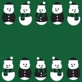 Christmas Snowman seamless pattern design Royalty Free Stock Photo