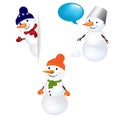 Christmas Snowman Set Royalty Free Stock Photo
