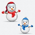 Christmas snowman transparent background