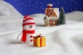 Christmas Snowman - Stock Photo Royalty Free Stock Photo