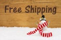 Christmas Snowman with text Free Shipping