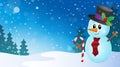 Christmas snowman theme image 9