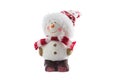 Christmas snowman toy isolated on a white background Royalty Free Stock Photo