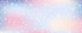 Christmas snowy background. Cold pink blue winter sky. Vector ice blizzard on gradient texture with bokeh and flakes Royalty Free Stock Photo